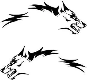 Acaigel 2pcs Running Wolf Fashion Vinyl Decals Stickers For Pickup Rear Window Acaigel 2pcs Running Wolf Fashion Vinyl Decals Stickers For Pickup Rear Window