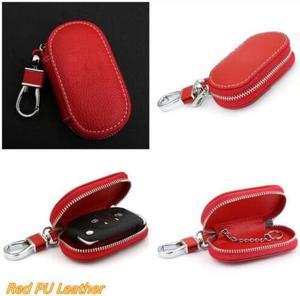 Acaigel Red PU Leather Fashion Auto Car Smart Remote Key Holder Bag FOB Case