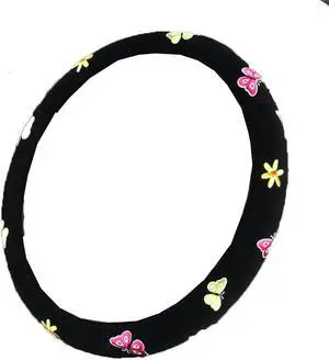 Acaigel 38cm Butterfly Flower Embroidery Car Steering Wheel Cover Interior Accessories Acaigel 38cm Butterfly Flower Embroidery Car Steering Wheel Cover Interior Accessories