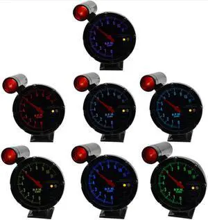 Acaigel  5Inch 1000K Car Tachometer Gauge Warning Light LED Shift Light Black