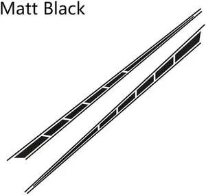 Yingshan Matt Black Car Racing Body Side Stripe Skirt Decal Vinyl Body Sticker Universal