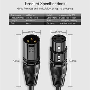 FYUU 3 Pin XLR Female to Male Balanced Microphone Premium Audio Cable 1.8m Length