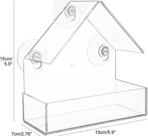 Acaigel Window Bird Feeder with Strong Suction Cups with 3 Strong Extra Suction Cups