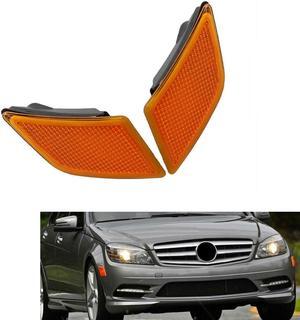 Acaigel 1 Pair Front Marker Light Cover Housing For Mercedes Benz C300 2008-11