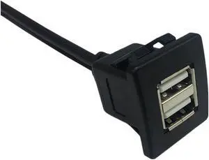 Paiying 1 Meter USB 2.0 Dual Male To Female Car Dashboard Extension Cable