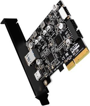 Acaigel PCIe 3.0 to USB 3.2 Type C Type E 19/ 20 Pin Expansion Card 10 Gbps
