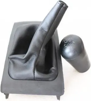 Furulu Gear Shift Knob w/ Shifter Boot Set Black For 05-12 Toyota Tacoma 5 Speed Manual