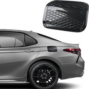 Carbon Fiber Style Fuel Tank Cover Oil Gas Lid Cap Trims For Toyota Camry 2018+