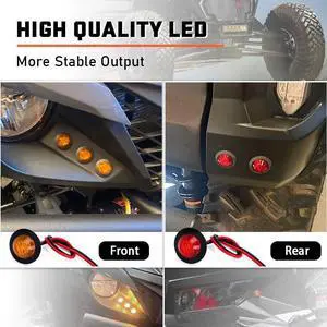 Paiying LED Turn Signal Light & Switch Relay Prewired Harness Kit for UTV/ATV Ranger RZR Pioneer 1000