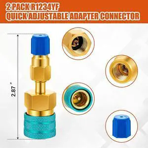 Paiying R1234yf Quick Couplers Kit Quick Coupler Adapter for Car Conditioner AC Charging