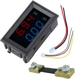 DC 100V 100A Voltmeter Ammeter Volt Amp Meter Voltage Current Tester with Shunt