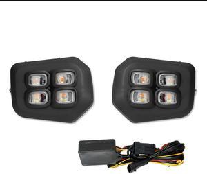 DRL LED Fog Lights Amber Turn Signal Lamps For Toyota Tacoma 2016-2022