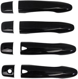 Black Door Handle Covers Trim with Smart Hole For Nissan Altima 2013-2018