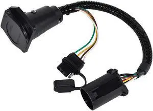 Paiying 7 Pin Trailer Wiring Harness 4 Way Flat Plug Kit For Chevy Silverado 1500 2500