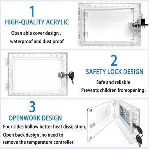 Universal Thermostat Lock Box with Key for Most Type Thermostats on Wall