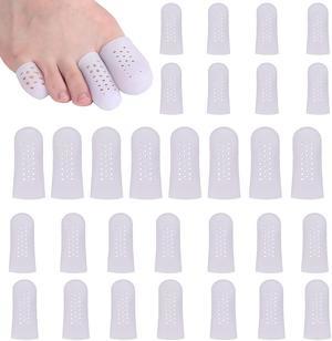 Acaigel 30pcs 3 Size Toe Protectors Silicone Breathable Toe Cover Toenail Friction Reduction