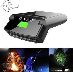 6 LED Rechargeable Cap-Clip Lamp Head Lamp Headlight Hat Sensor Torch Light Camping