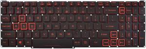 Red Backlight Keyboard for Acer Nitro 5 AN515-43 AN515-54 AN517-51 AN517-52 US Keyboard