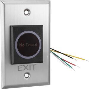 IR No Touch Exit Button NO NC LED Touchless Switch for Door Access Control Lock 115mmx70mm Panel