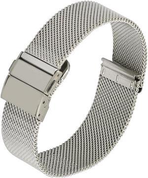 Acaigel 20mm Silver Stainless Steel Mesh Watch Band Quick Release Mesh Watch Straps