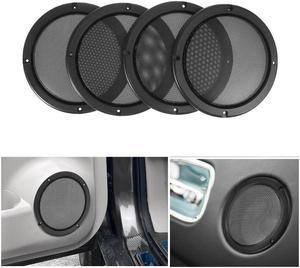 4pcs 6.5 Inch Speaker Grills Cover Mesh Guard Protective Case Black