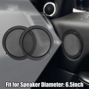 Fyuu 4pcs 6.5 Inch Speaker Grills Cover Mesh Guard Protective Case Black