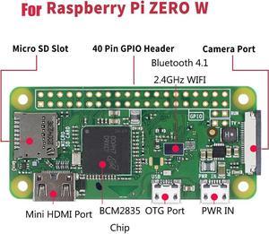 MakerSpot 4-Port Stackable USB Hub HAT for Raspberry Pi Zero V1.3 (with  Camera Connector) and Pi Zero W /2W (with Bluetooth & WiFi)