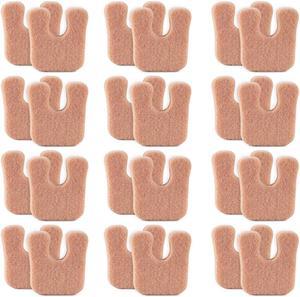 24pcs U Shaped Felt Callus Pads Remover Pads Soft Foot Callus Pads