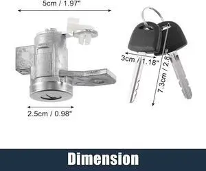 Furulu Front Door Lock Cylinder Kit for Chevrolet Colorado GMC Canyon Hummer H3