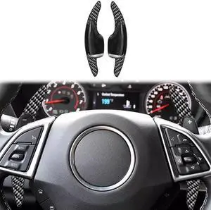 Furulu 2x Steering Wheel Shift Paddle Shifter Trim Cover For Chevrolet Camaro 2016-2022