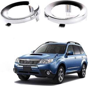 Yassdwbn Chrome Fog Lights Lamps Cover Trim Ring Pair For Subaru Forester 2.5L 09-13