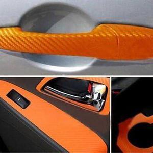 Acaigel Orange 3D Carbon Fiber Sticker Thickened Twill Decorative Sticker 38CM x 100CM