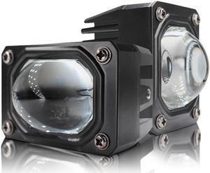 Acaigel 2Pcs 12D 3" 100W Led Motocycle Headlight 6000K 3000K LED Work Light Fog Lamp 12000LM