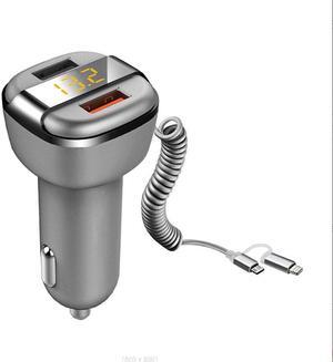 Acaigel 2 Port USB In Car Charger 3.4A Fast Charger Adapter With LED Display Digital New