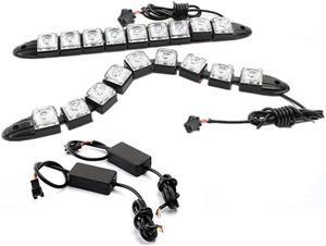 Acaigel 9 LED Car Flexible DRL Daytime Running Driving Lamp Fog Light Turn Signal Light