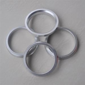 Yassdwbn 4PCS Car Aluminum Alloy Wheel Hub Centric Rings 57.1 to 66.5mm Silver Repair