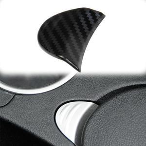 Yassdwbn Carbon Fiber Look Car Interior Central Armrest Box Switch Cover For Nissan 370Z