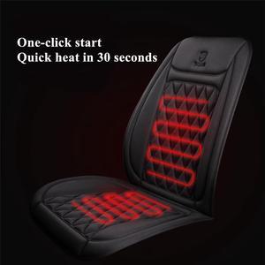 Paiying Black Car Heating Cushion Back Warmer Heating Pads 1pc Fast Heating 12-24V New