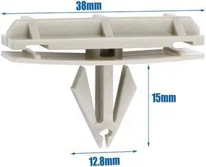 Yingshan 10Pcs Fender Flare Moulding Clips For Jeep Liberty Wrangler Gray