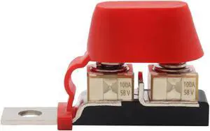 Yassdwbn Double Studs Max Voltage 58V With 2Pcs 100A Fuse Terminal Fuse Block Kit For Car Marine Boat Rv