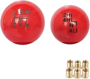 Acaigel 6 Speed and 4 Speed Gear Shift Knob w/ Metal Adapter for Jeep/Wrangler YJ TJ JK