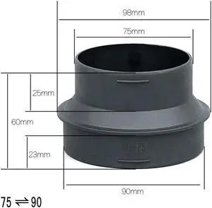 FYUU 75Mm-90Mm Parking Heater Air Heater Pipe Reducer Adapter Converter 1Pc
