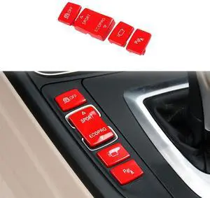 Acaigel 4Pcs Red Gear Shift Button Cover Trim For Bmw 3Series F30 F31 F34(Gt) F35 13-19