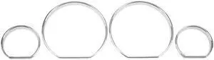 Acaigel 4Pcs Dashboard Bezel Rings Trim For Bmw E46 1998-2007