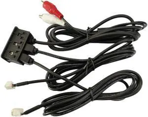 Acaigel Car Navigation 4 Pin 6 Pin To Dual Usb+Rca Audio Input Aux Port Panel Interface Extension Cable Adapter Panel