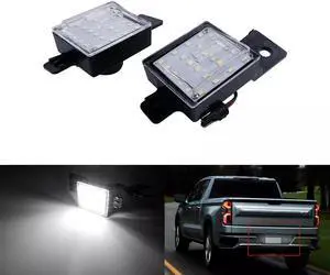 Acaigel Pair Full White Led License Plate Light Tag Kit For Chevrolet Silverado 2014+ Acaigel Pair Full White Led License Plate Light Tag Kit For Chevrolet Silverado 2014+