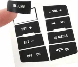 Yassdwbn Steering Wheel Button Repair Decals Stickers For Ford Focus 2008-2010