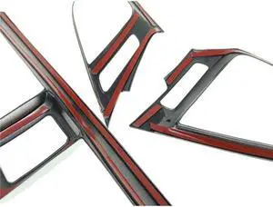 Yassdwbn Abs Red Interior Dashboard Air Vent Outlet Cover Trim For Honda Civic 2016-2021