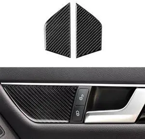 Acaigel 1 Set Carbon Fiber Door Handle Cover Trim For Mercedes-Benz C Class W204