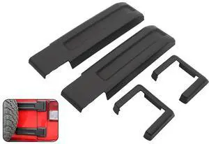Acaigel Matt Black Exterior Tailgate Door Hinge Cover Trims for Jeep Wrangler JK 2007-18